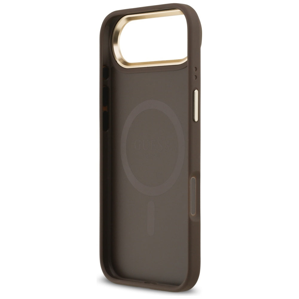 Funda MagSafe para Apple iPhone 17 Air, Guess, 4G Stripe, Marrón.