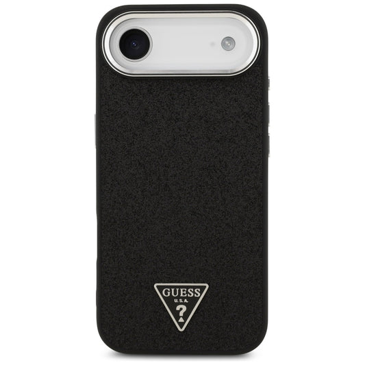 Funda MagSafe para Apple iPhone 17 Air, Guess, Glitter Triangle Logo, Negra