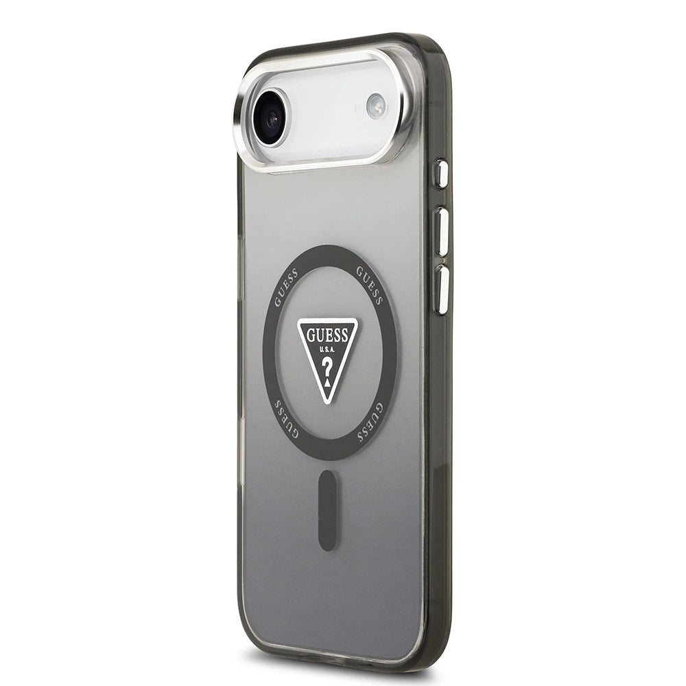 Funda MagSafe para Apple iPhone 17 Air, Guess, IML Gradient Triangle Logo, Negra