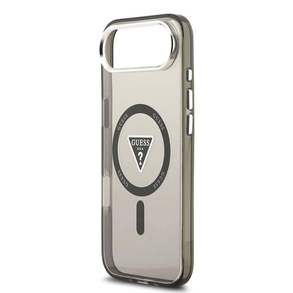 Funda MagSafe para Apple iPhone 17 Air, Guess, IML Gradient Triangle Logo, Negra