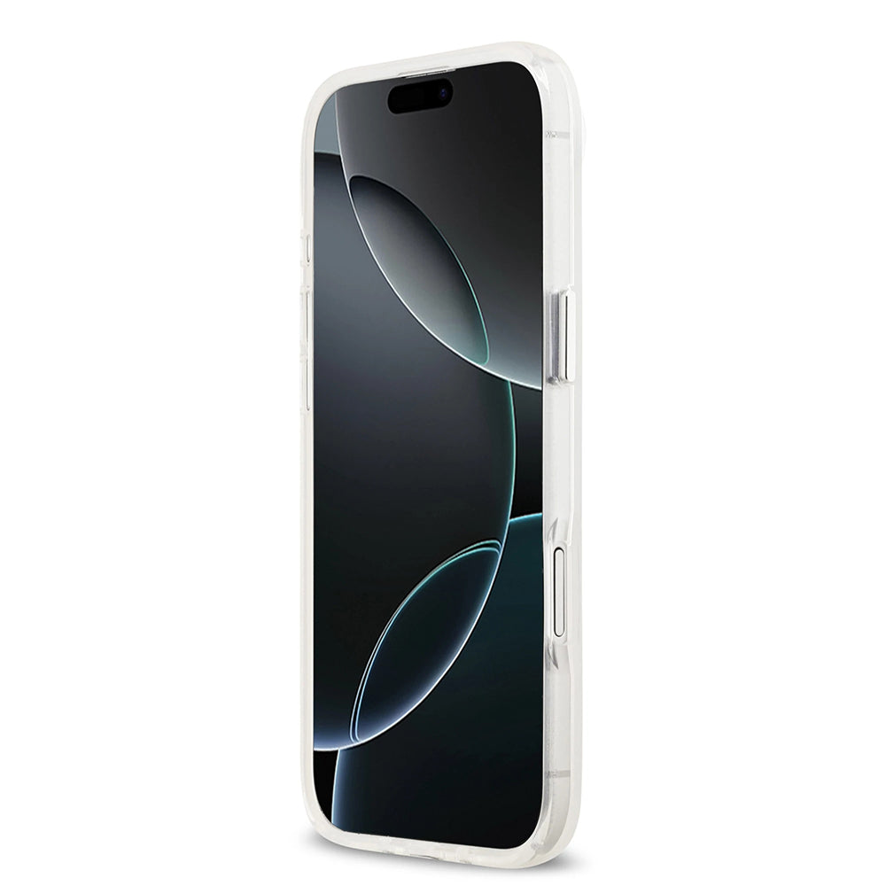 Funda MagSafe para Apple iPhone 17 Air, Guess, IML Gradient Triangle Logo, Transparente