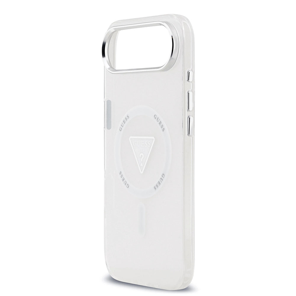 Funda MagSafe para Apple iPhone 17 Air, Guess, IML Gradient Triangle Logo, Transparente