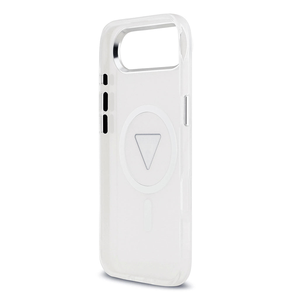 Funda MagSafe para Apple iPhone 17 Air, Guess, IML Gradient Triangle Logo, Transparente