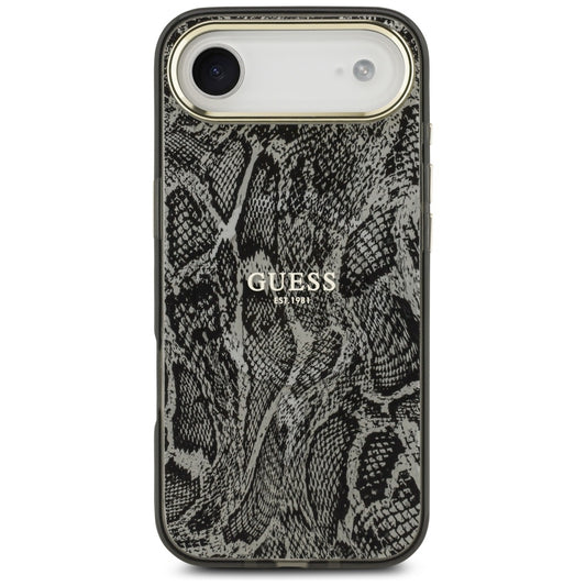 Funda MagSafe para Apple iPhone 17 Air, Guess, Patrón Python, Negra