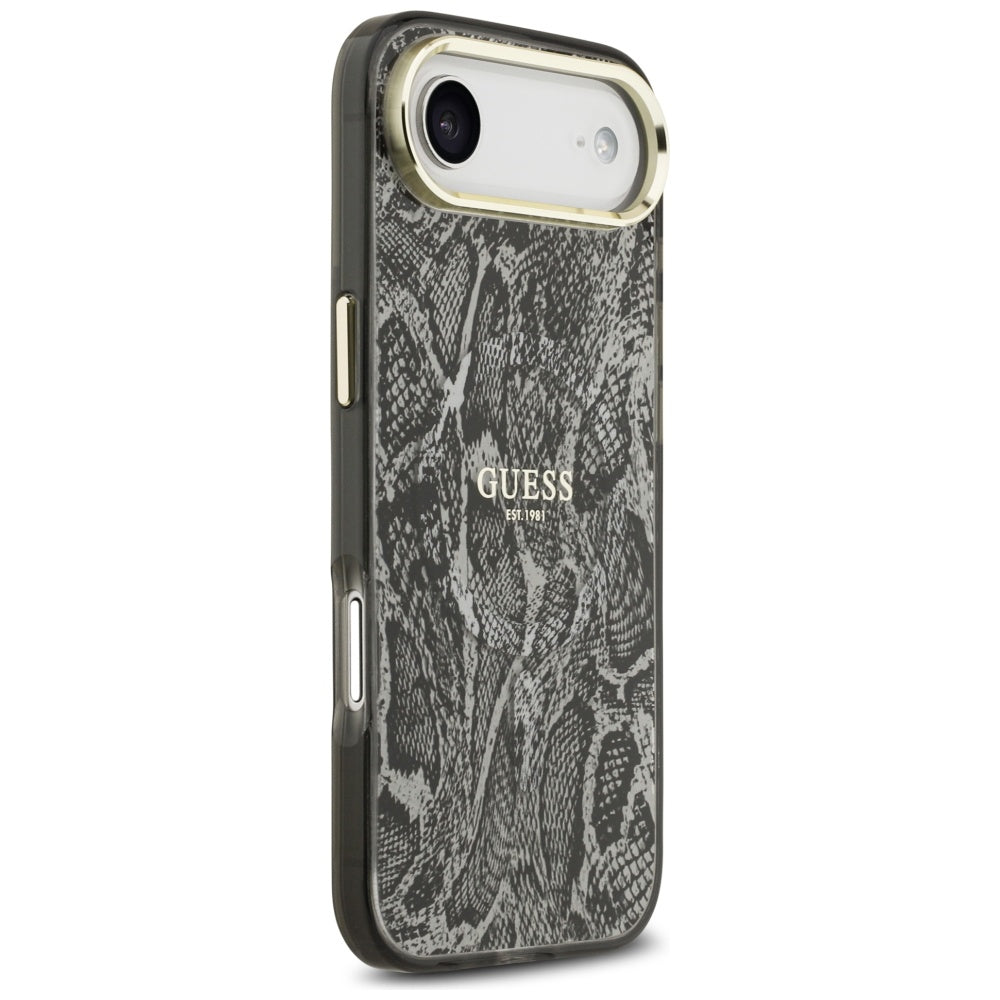 Funda MagSafe para Apple iPhone 17 Air, Guess, Patrón Python, Negra