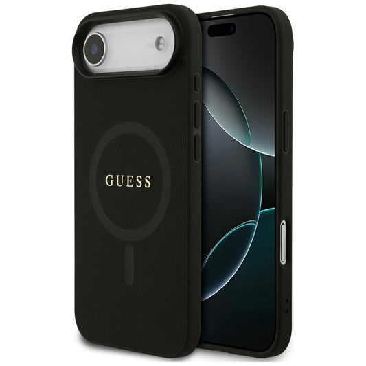 Funda MagSafe para Apple iPhone 17 Air, Guess, Saffiano Classic Logo, Negra