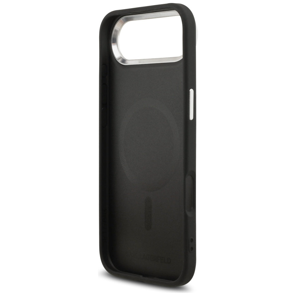 Funda MagSafe para Apple iPhone 17 Air, Karl Lagerfeld, Choupette Pin, Negra