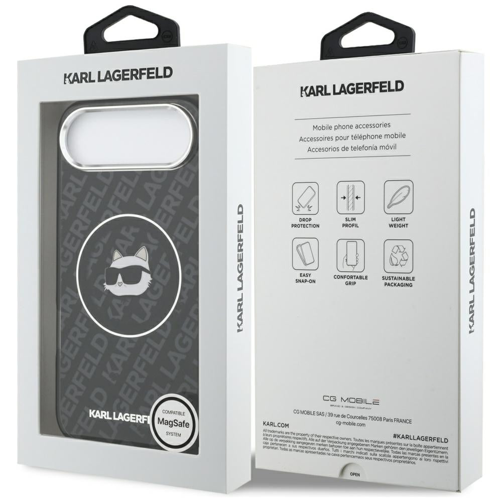 Funda MagSafe para Apple iPhone 17 Air, Karl Lagerfeld, IML Choupette's Head, Negra