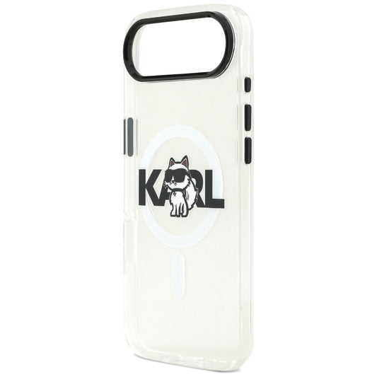 Funda MagSafe para Apple iPhone 17 Air, Karl Lagerfeld, IML Sketch Logo Choupette, Transparente