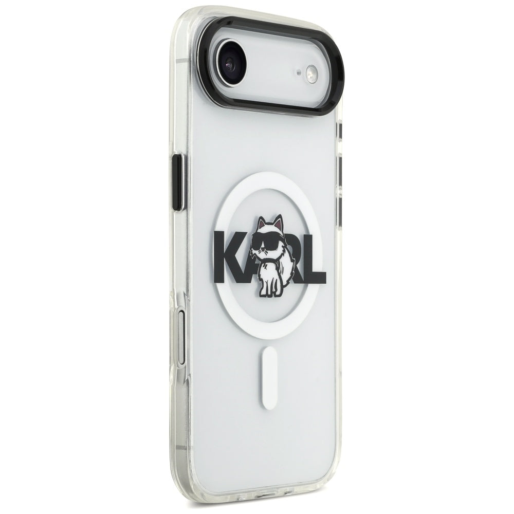 Funda MagSafe para Apple iPhone 17 Air, Karl Lagerfeld, IML Sketch Logo Choupette, Transparente