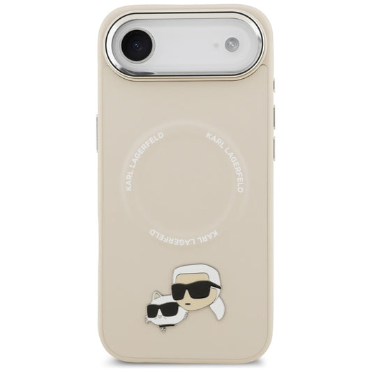 Funda MagSafe para Apple iPhone 17 Air, Karl Lagerfeld, Karl & Choupette Pins, Beige