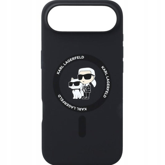 Funda MagSafe para Apple iPhone 17 Air, Karl Lagerfeld, Ring Karl & Choupette, Negra