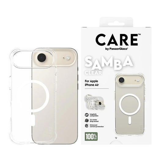 Funda MagSafe para Apple iPhone 17 Air, PanzerGlass, Care Fashionable, Transparente Blanca