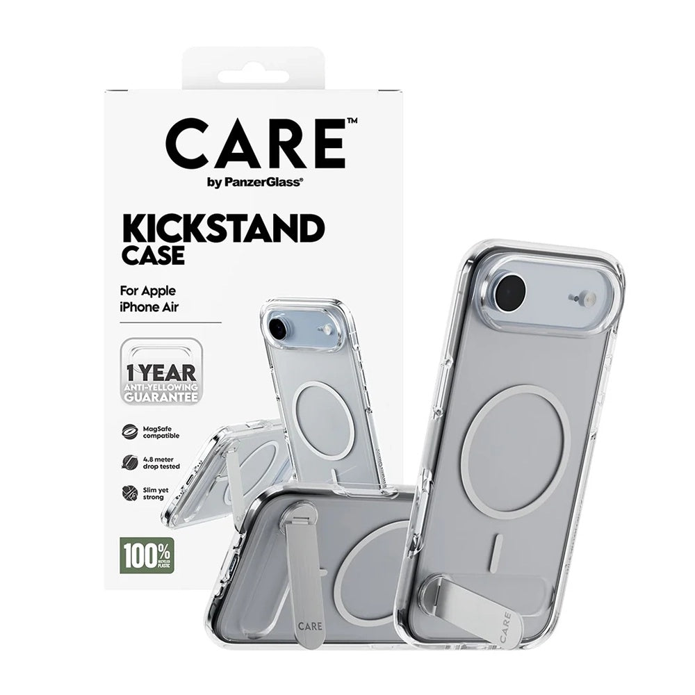 Funda MagSafe para Apple iPhone 17 Air, PanzerGlass, con soporte Kickstand, Transparente