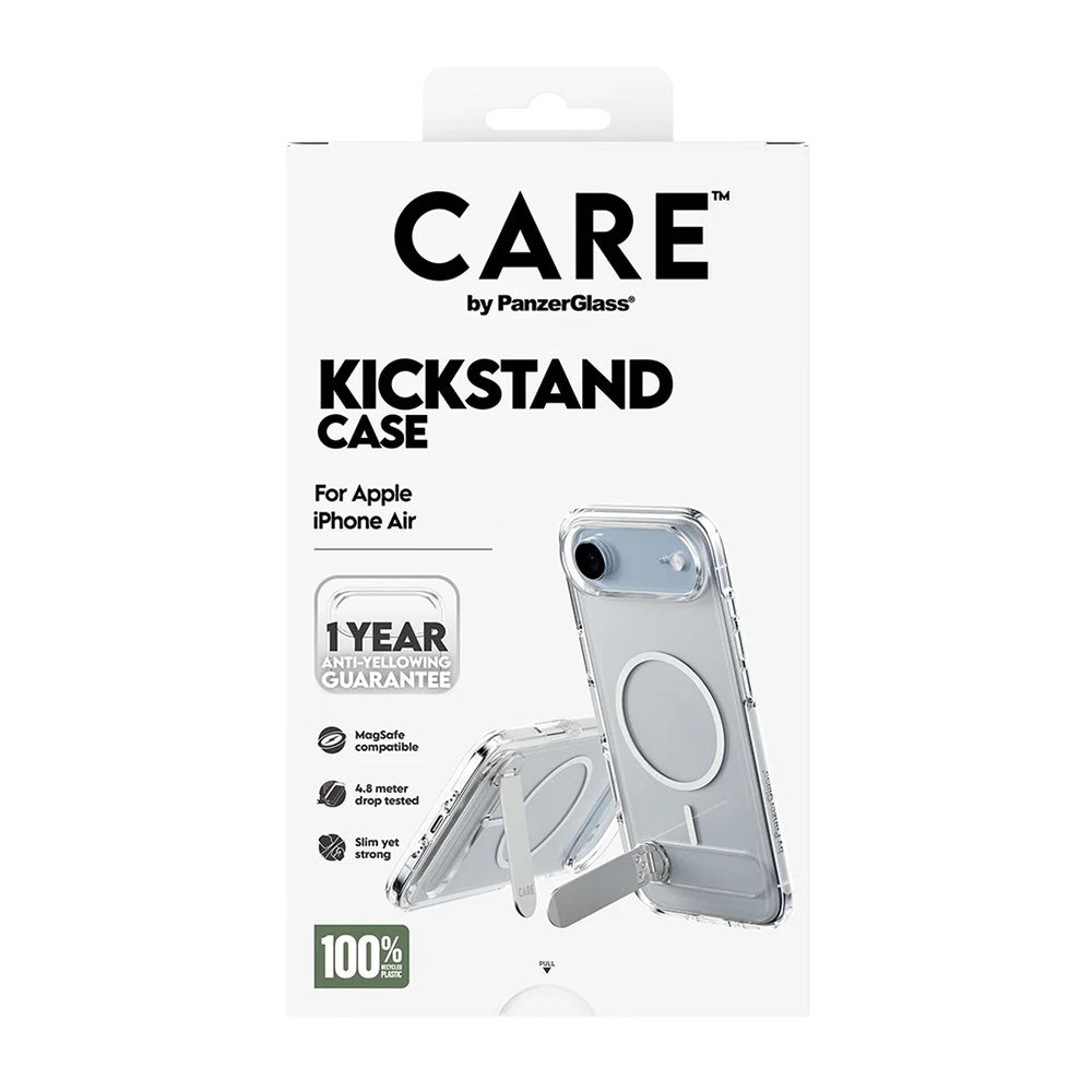 Funda MagSafe para Apple iPhone 17 Air, PanzerGlass, con soporte Kickstand, Transparente