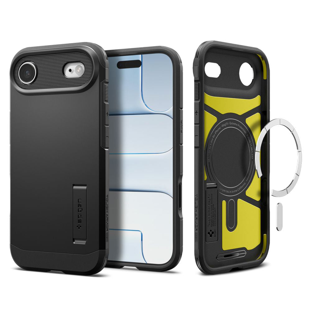 Funda MagSafe para Apple iPhone 17 Air, Spigen, Tough Armor T, Negra ACS10324