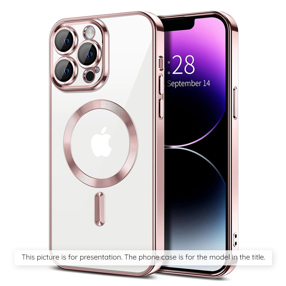 Funda MagSafe para Apple iPhone 17 Air, Techsuit, Luxury Crystal, Rosa
