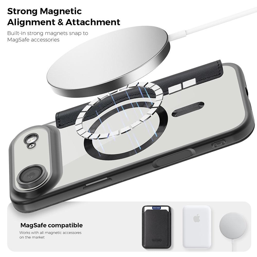 Funda MagSafe para Apple iPhone 17 Air, Techsuit, SmartMag Book, Azul
