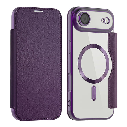 Funda MagSafe para Apple iPhone 17 Air, Techsuit, SmartMag Book, Morado