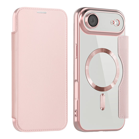 Funda MagSafe para Apple iPhone 17 Air, Techsuit, SmartMag Book, Rosa
