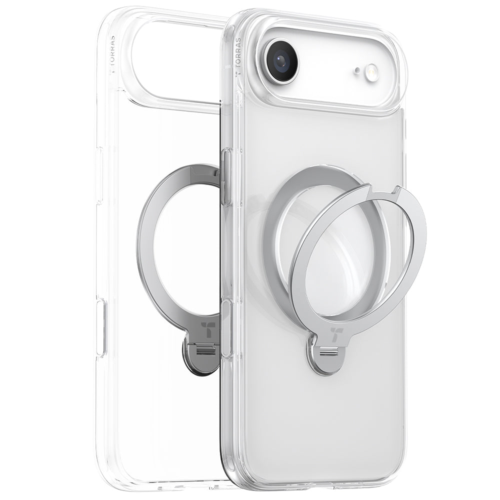Funda MagSafe para Apple iPhone 17 Air, Torras, Ostand Spin, Transparente