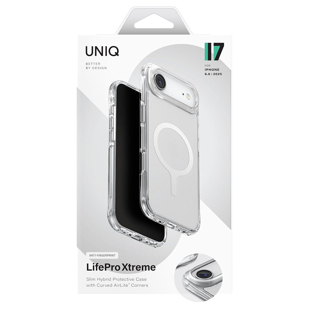 Funda MagSafe para Apple iPhone 17 Air, UNIQ, LifePro Xtreme MagClick, Transparente
