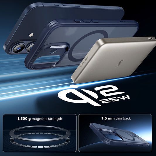 Funda MagSafe para Apple iPhone 17, ESR, Classic Hybrid, Azul Satinado