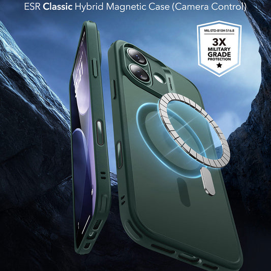 Funda MagSafe para Apple iPhone 17, ESR, Classic Hybrid, Verde Satinado