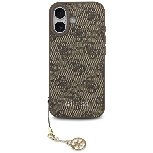 Funda MagSafe para Apple iPhone 17, Guess, 4G Charm Cradle, Marrón