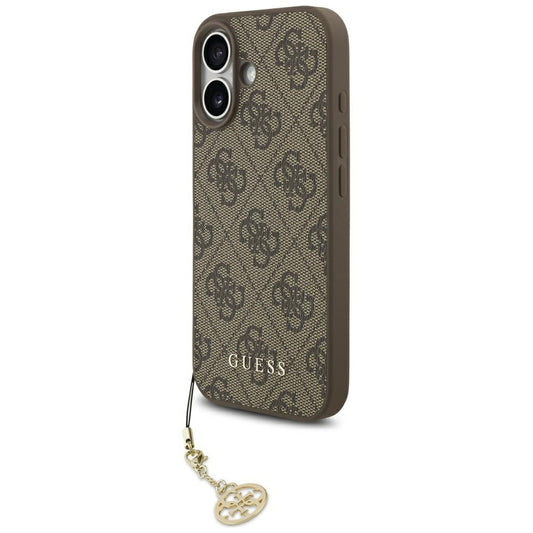 Funda MagSafe para Apple iPhone 17, Guess, 4G Charm Cradle, Marrón