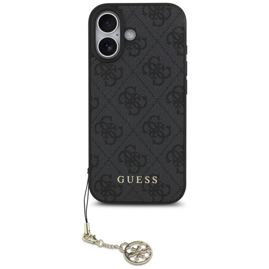 Funda MagSafe para Apple iPhone 17, Guess, 4G Charm Cradle, Negra