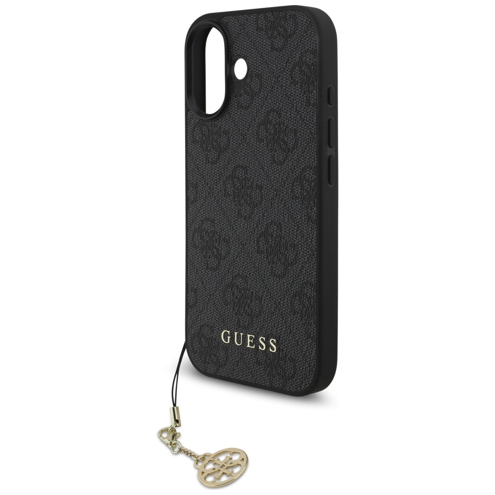 MagSafe Case for Apple iPhone 17, Guess, 4G Charm Cradle, Black