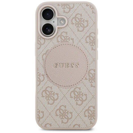 Funda MagSafe para Apple iPhone 17, Guess, 4G Circle Classic Logo, Rosa