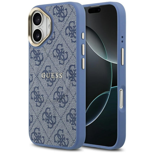 Funda MagSafe para Apple iPhone 17, Guess, 4G Classic, Azul