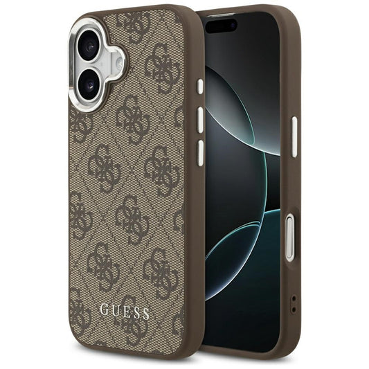 Funda MagSafe para Apple iPhone 17, Guess, 4G Classic Logo, Marrón
