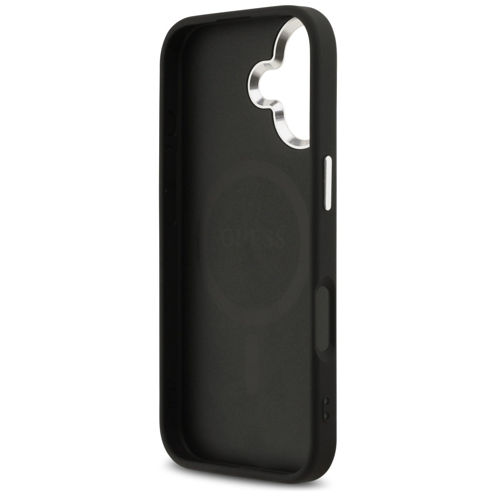 Funda MagSafe para Apple iPhone 17, Guess, 4G Classic Logo, Negra