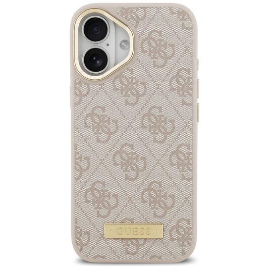 Funda MagSafe para Apple iPhone 17, Guess, 4G Logo Plate, Rosa