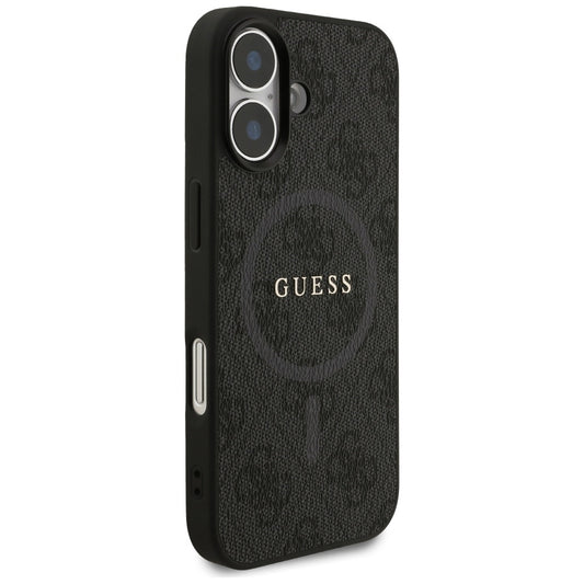 Funda MagSafe para Apple iPhone 17, Guess, 4G Ring Classic Logo, Negra