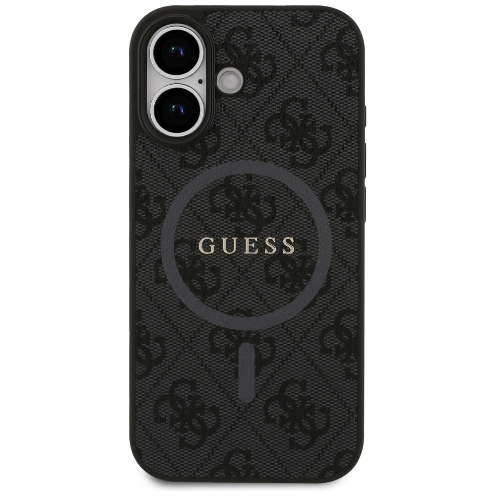 Funda MagSafe para Apple iPhone 17, Guess, 4G Ring Classic Logo, Negra