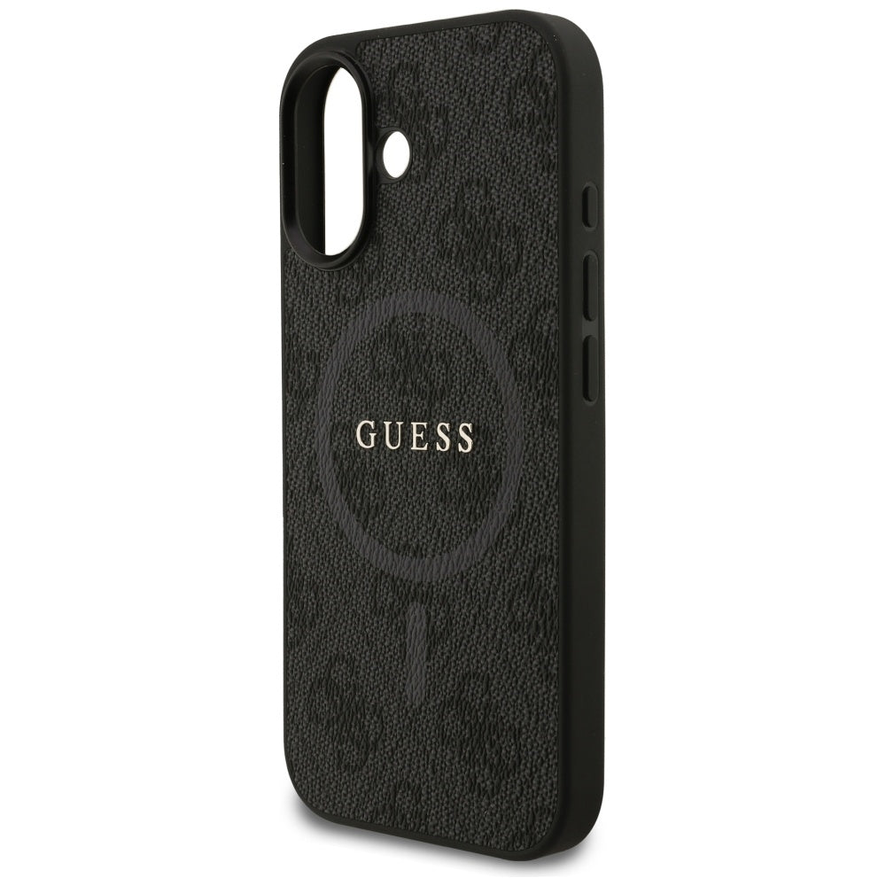 Funda MagSafe para Apple iPhone 17, Guess, 4G Ring Classic Logo, Negra