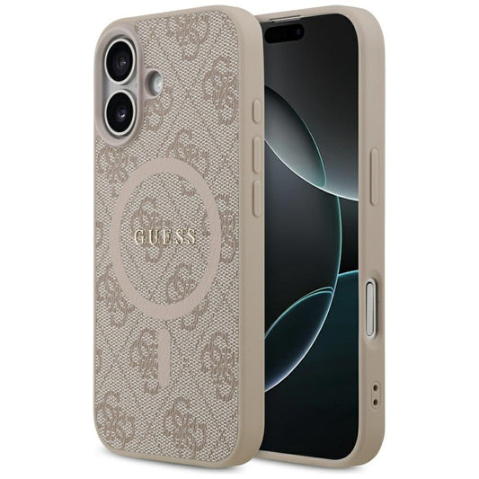Funda MagSafe para Apple iPhone 17, Guess, 4G Ring Classic Logo, Rosa