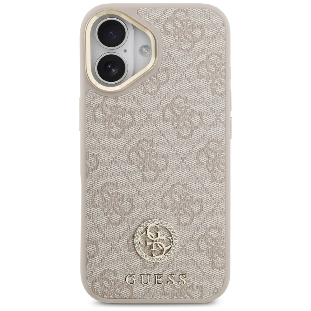 Funda MagSafe para Apple iPhone 17, Guess, 4G Strass Logo, Rosa