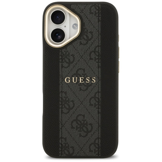 Funda MagSafe para Apple iPhone 17, Guess, 4G Stripe, Negra