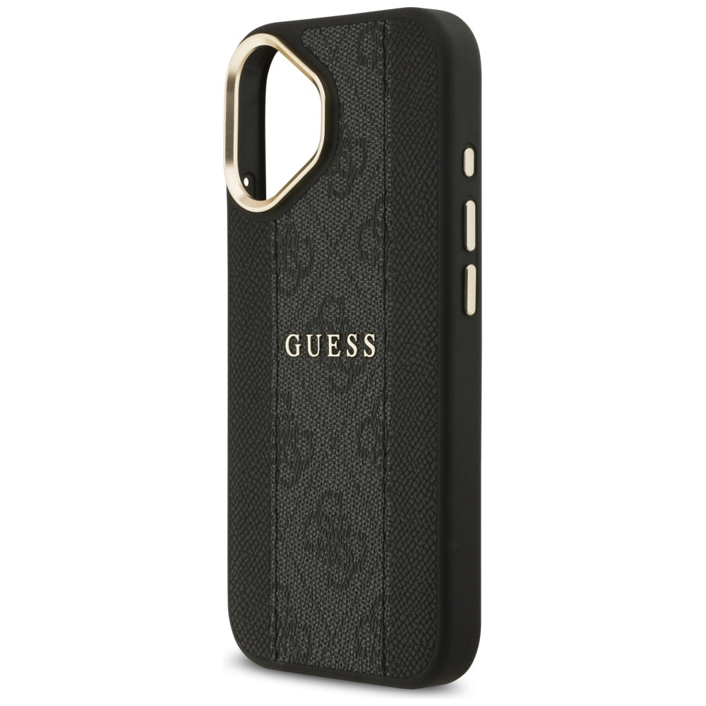 Funda MagSafe para Apple iPhone 17, Guess, 4G Stripe, Negra