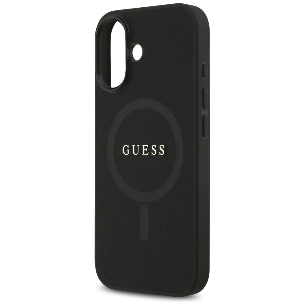 Funda MagSafe para Apple iPhone 17, Guess, Saffiano Classic Logo, Negra
