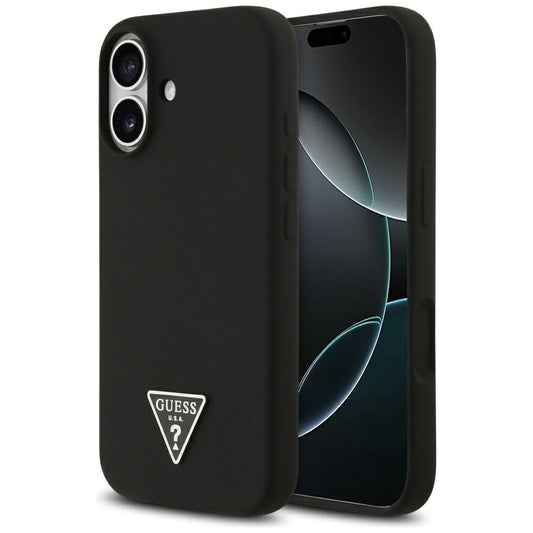 Funda MagSafe para Apple iPhone 17, Guess, Logo Triangular, Negra