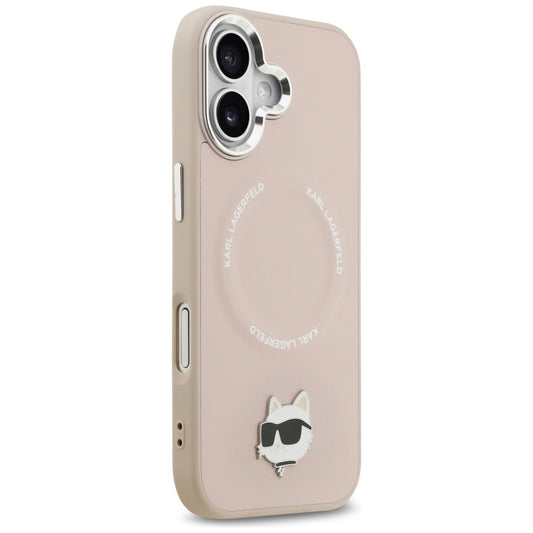 Funda MagSafe para Apple iPhone 17, Karl Lagerfeld, Choupette Pin, Rosa