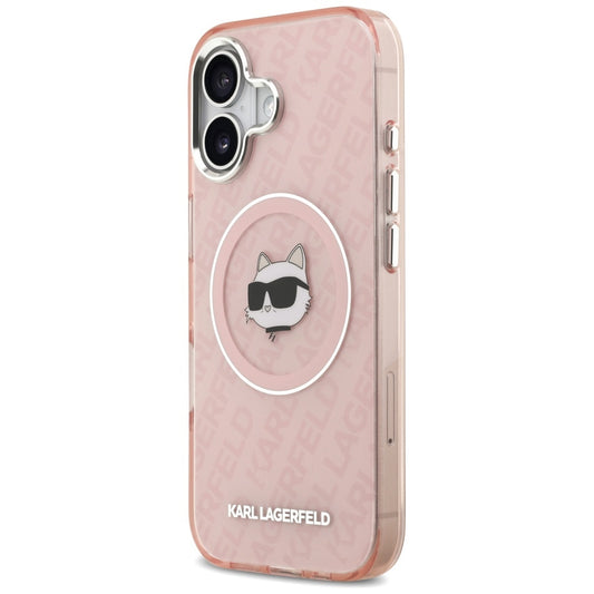 Funda MagSafe para Apple iPhone 17, Karl Lagerfeld, IML Choupette's Head, Rosa