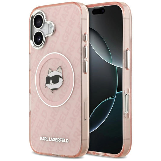 Funda MagSafe para Apple iPhone 17, Karl Lagerfeld, IML Choupette's Head, Rosa