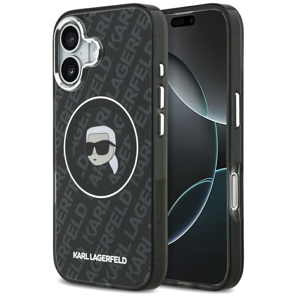 Funda MagSafe para Apple iPhone 17, Karl Lagerfeld, IML Karl's Head, Negra